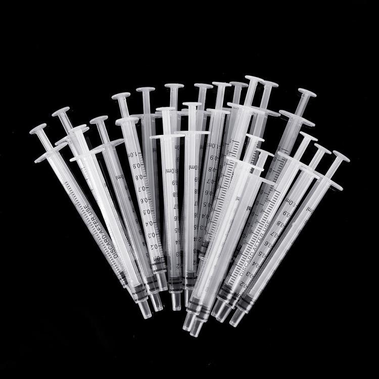 shopping ציוד הדבקה ואיטום 20Pcs/Set 1ml Plastic Dispensing Syringe Injector No Needles 0.01ml Graduation for Refilling and Measuring Liquids Industrial Glue