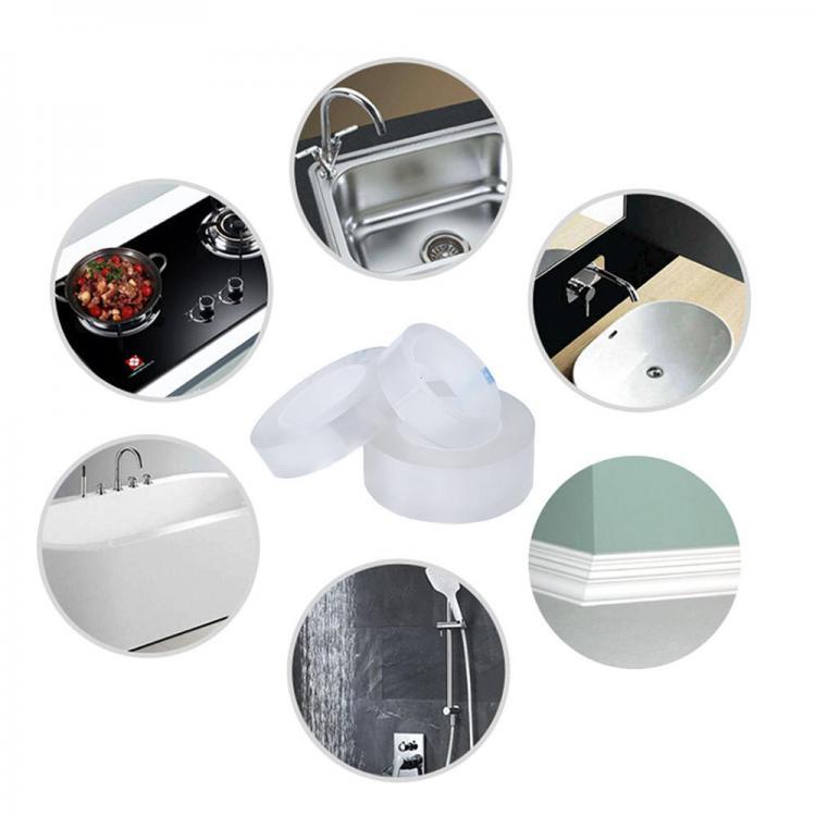 shopping ציוד הדבקה ואיטום 15M Kitchen Sink Mildew Waterproof Self Adhesive Tape Transparent Sticky Sealing Tape Bathroom Pool Seal Strip