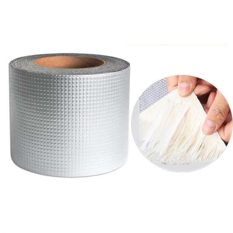 shopping ציוד הדבקה ואיטום Aluminum Foil Butyl Rubber Tapes Self Adhesive Waterproof Tape for Roof Pipe Caulking Super Fix Duct Tape