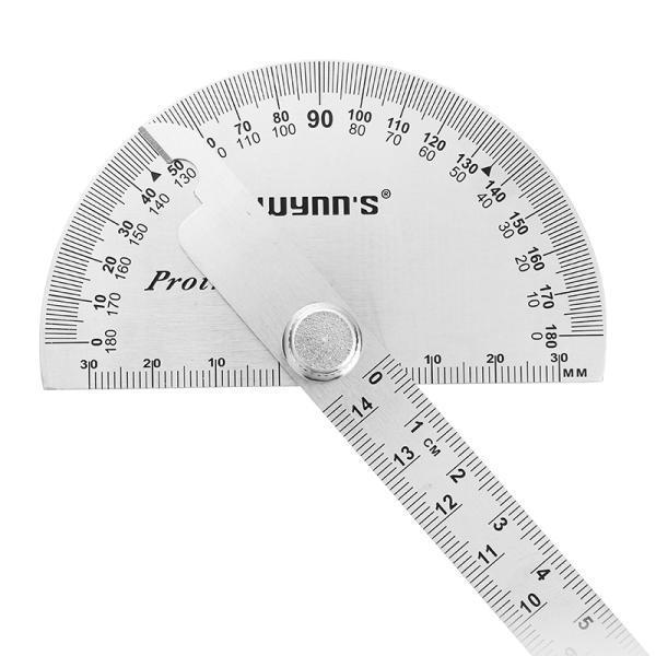 shopping כלי עבודה Wynns W0262A 90X150MM 180 Degree Stainless Steel Protractor Round Angle Ruler Tool
