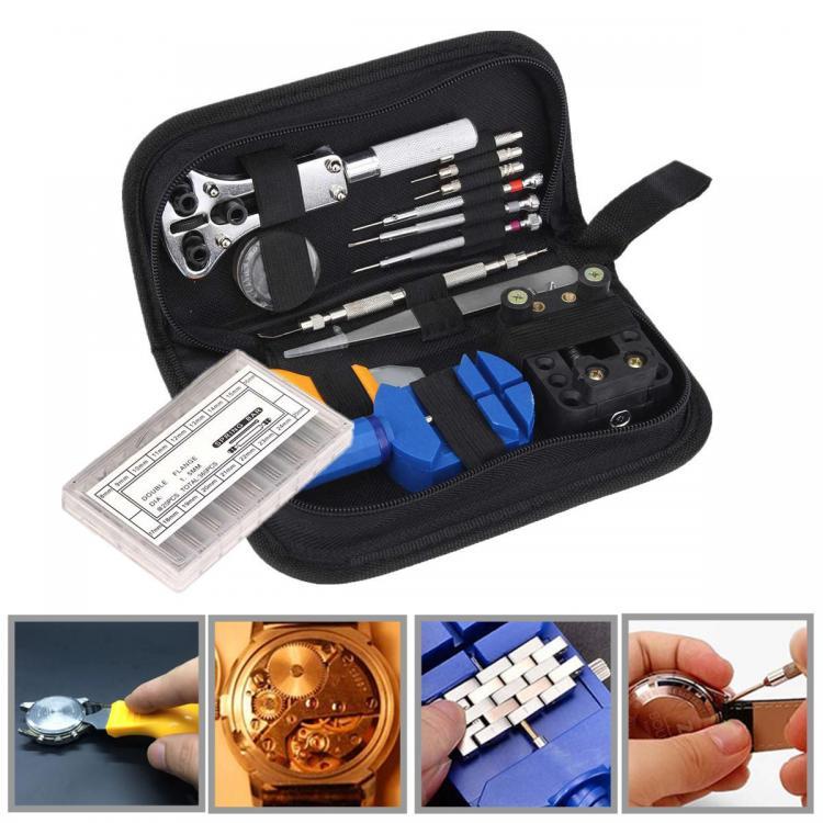 shopping כלי עבודה 399Pcs Watch Repair Tools Kit Watchmaker Back Case Remover Opener Pin Spring Bar