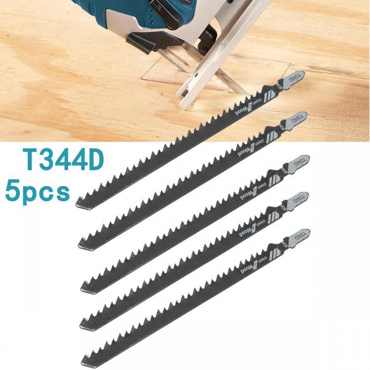 shopping כלי עבודה 5pcs HCS T Shank Saw Blades Wood Plastics Plywood Cuttingtools for Jigsaw