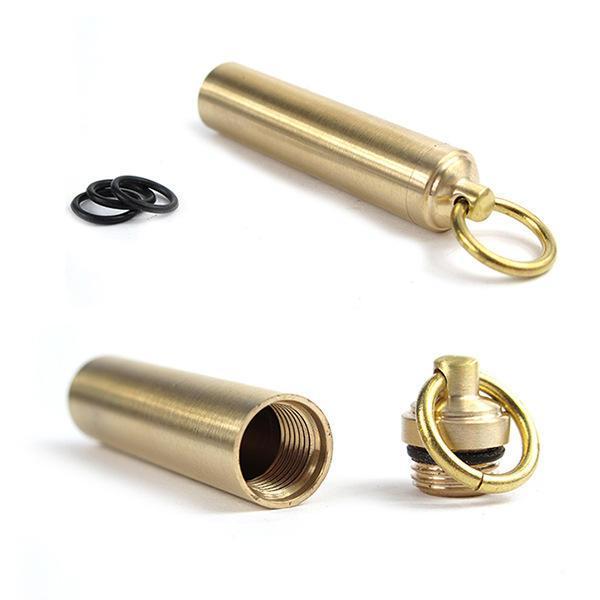 shopping כלי עבודה Copper Bottle Waterproof Tank Life-saving Equipment Keychain EDC Tool