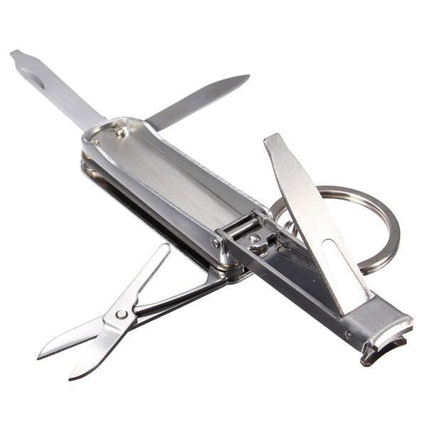 shopping כלי עבודה 5 in 1 Pocket Multitool Nail Clipper Scissors Blade Stainless Steel