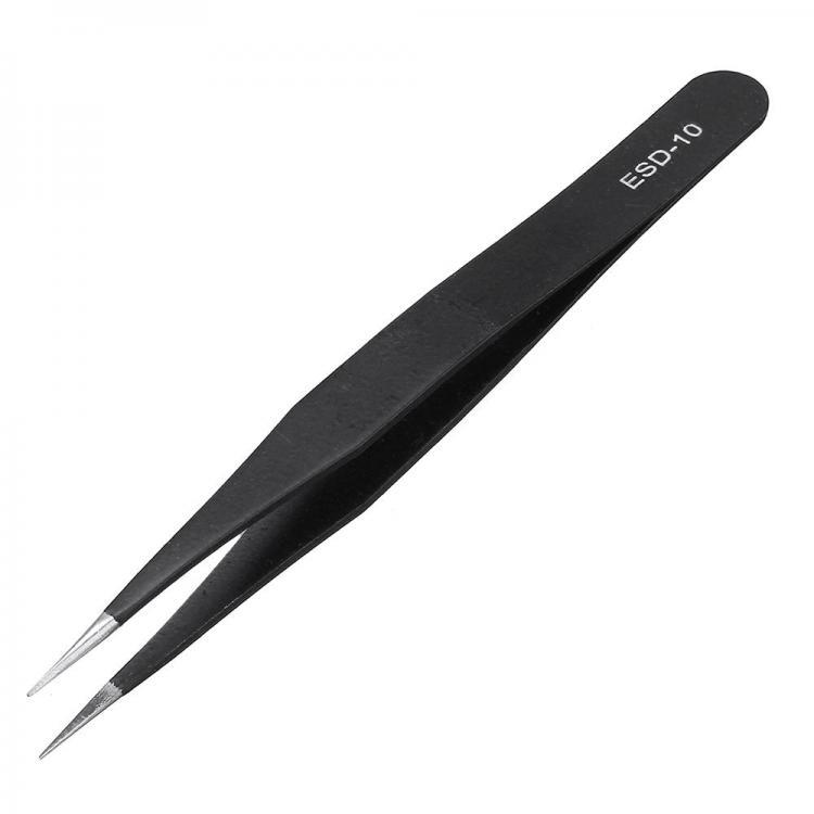 shopping כלי עבודה PARON Stainless Steel Anti-static Curved Straight Tip Forceps Precision Soldering Tweezer Electronic ESD Tweezers Tool ESD-10/ESD-