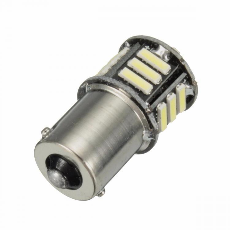shopping אורות לרכב 1156 BA15S LED Brake Lights Car Tail Turn Signal Reverse Bulb 5W 500LM DC12V White 1Pcs