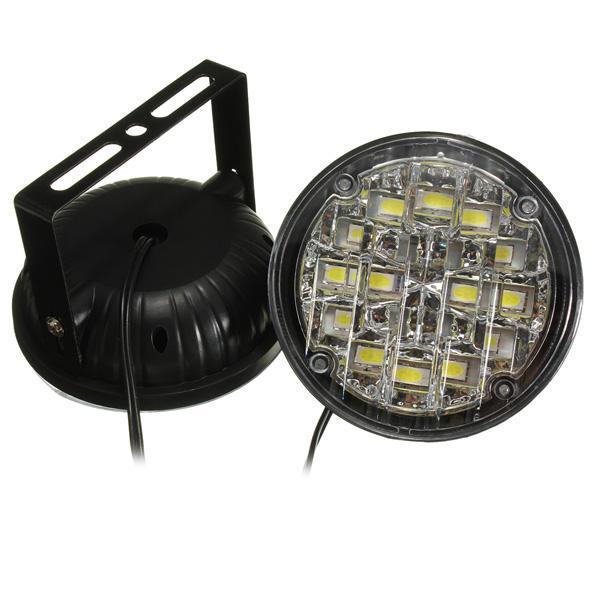 shopping אורות לרכב 12V 18LED White Round Car Driving Daytime Running Light Fog Light