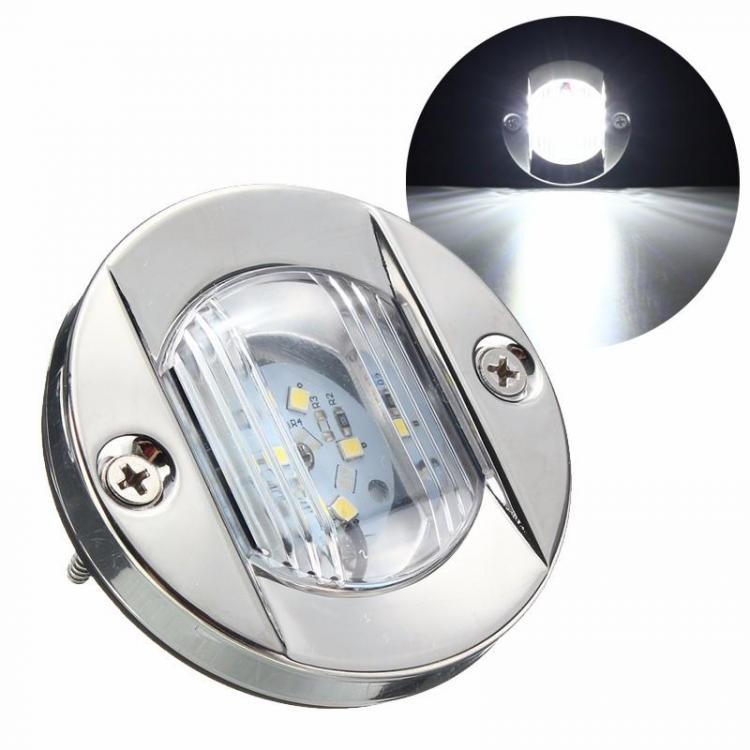 shopping אורות לרכב 75mm LED Stern Lights Tail Lamp Transom Anchor IP66 2.2W 12V White 1Pcs for Marine Boat