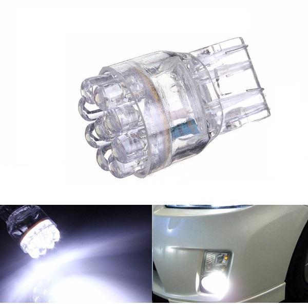 shopping אורות לרכב White T20 7443 9 LED Brake Turn Signal Rear Light Bulb Lamp DC 12V