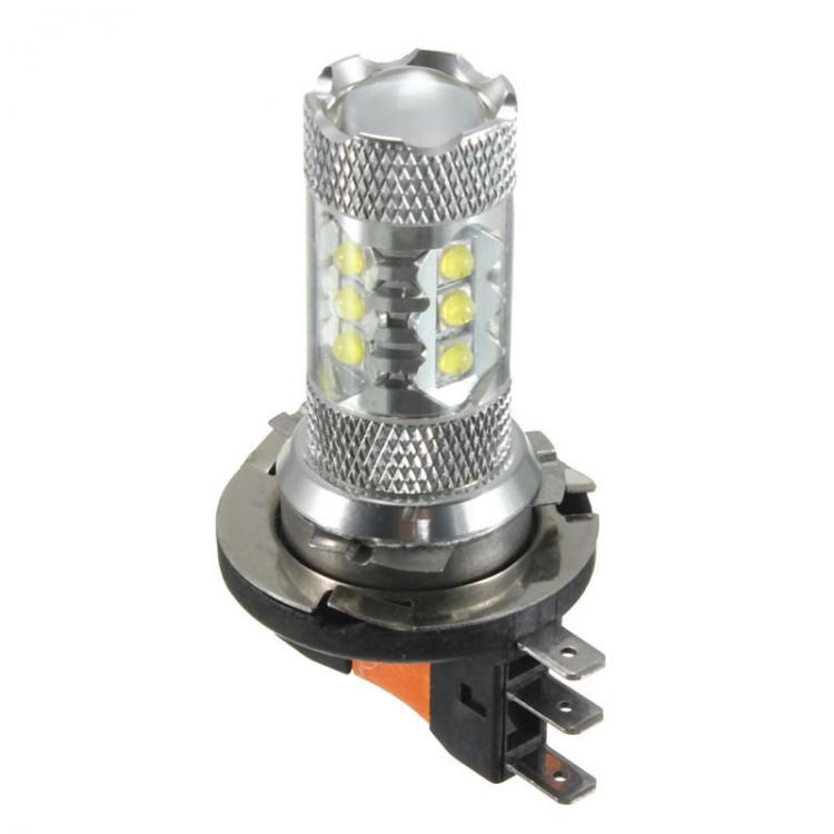 shopping אורות לרכב H15 LED Car Driving Fog Lights Bulb DRL Lamp 12V 80W 800LM 6000K White for VW GOLF