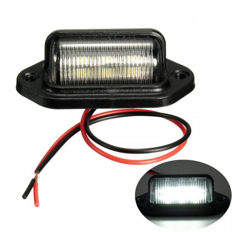 shopping אורות לרכב 12V 6 LED Number Plate License Light Trailer Truck Lorry White Material