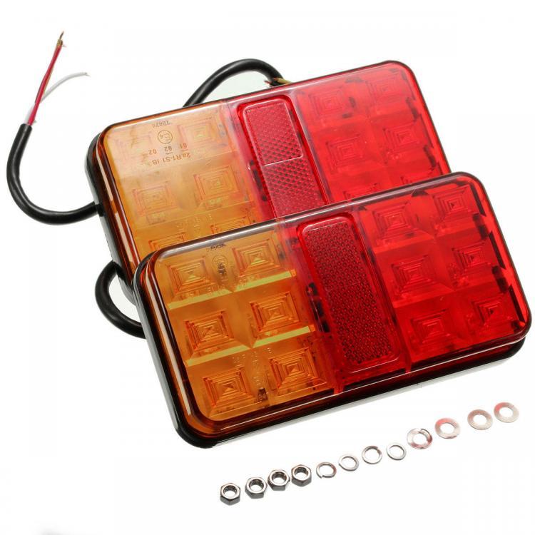 shopping אורות לרכב Pair Trailer Truck Lorry Caravan LED Rear Tail Brake Stop Light Indicator Lamp 12V