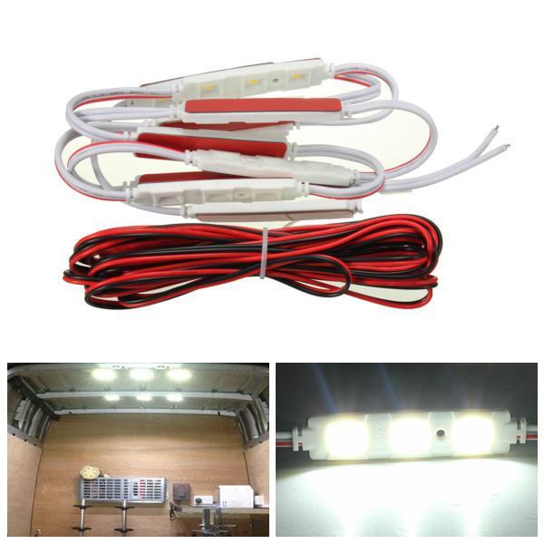 shopping אורות לרכב 10pcs LED Car Interior Light For LWB Van Lorries Sprinter Ducato Transit 12V DIY