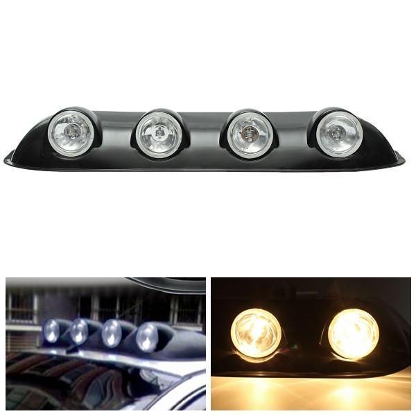 shopping אורות לרכב H3 55W Roof Top Combined Fog Lights Driving Lamp 12V Amber for Jeep Pickup 4X4 Off Road Car