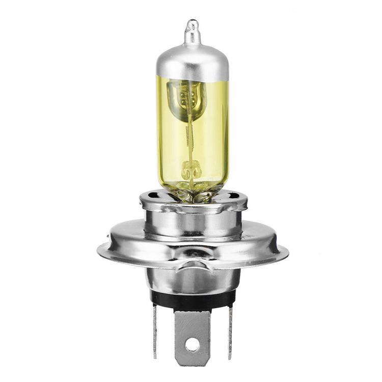 shopping אורות לרכב 1PCS Golden H4 Car Halogen Headlights Front Fog Driving Light Bulb Lamp 55-60W 1000LM