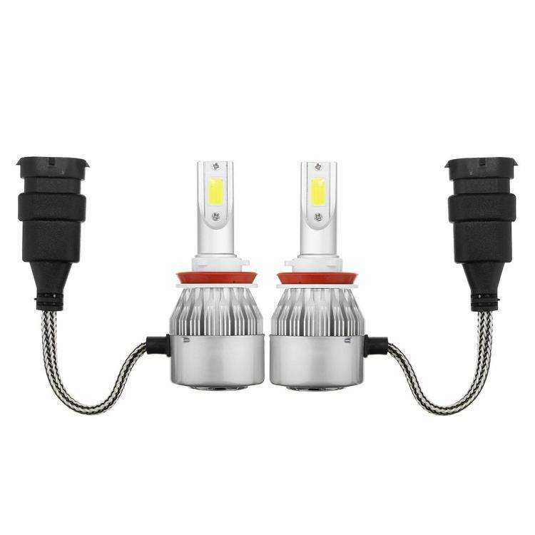 shopping אורות לרכב C6 Car COB LED Headlights Bulb Fog Lamp H1 H3 H7 H8/9/11 9005/9006 72W 7600LM 6000K White