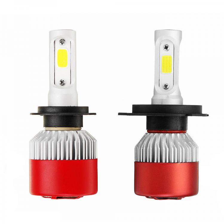 shopping אורות לרכב 60W 7200LM COB LED Car Headlights Fog Lamp H1 H3 H4 H7 H11 H13 9005 9006 9007 9012 6000K White