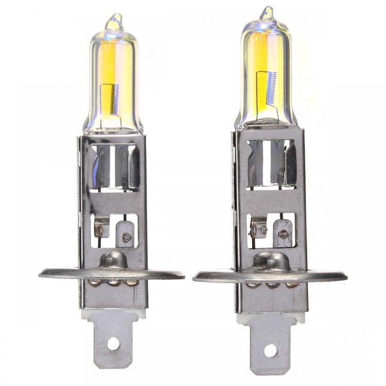 shopping אורות לרכב Car Halogen Headlights Bulbs H1 H3 H4 H7 Driving Fog Lamp 60/55W 12V Amber 2Pcs