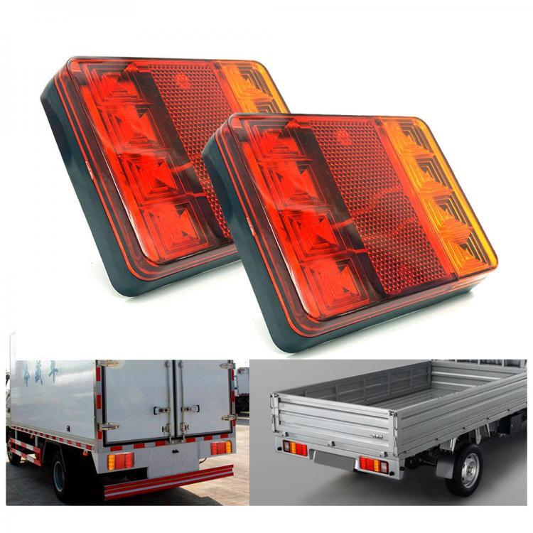 shopping אורות לרכב CNSUNNYLIGHT 12V LED Car Rear Tail Lights Brake Turn Signal Lamp Waterproof for Trunk Trailer