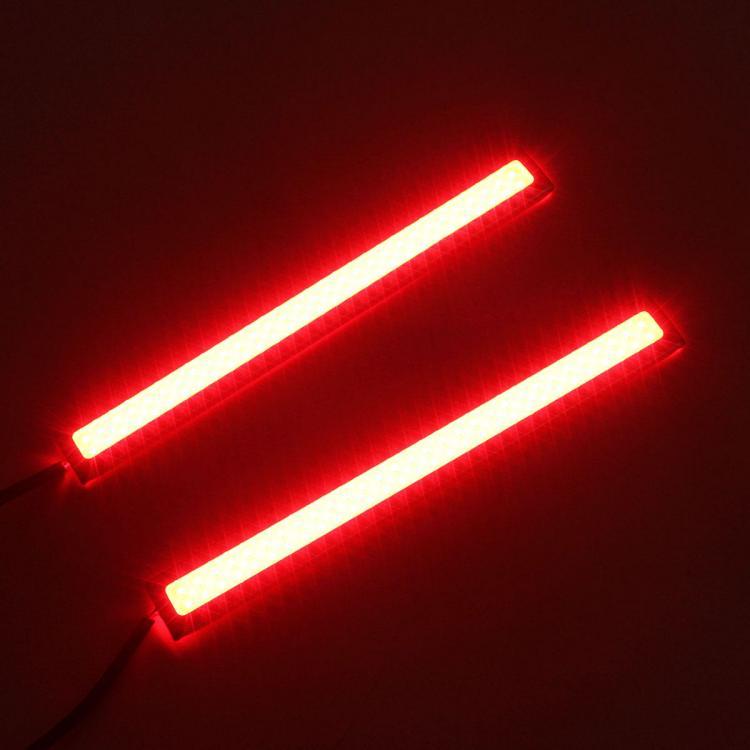 shopping אורות לרכב 14cm COB LED Daytime Running Lights DRL Strip Lamp Waterproof 12V 8W 500LM 2PCS Universal