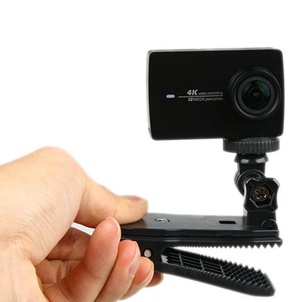 shopping מצלמות לרכב וציוד Backpack Bag Clip Clamp Mount 360 Degrees Rotary for Xiaomi Yi 2 II 4K Sports Action Camera