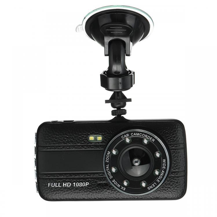shopping מצלמות לרכב וציוד 4 Inch Dual Lens Camera HD 1080P 170 Degree Car DVR Video Dash Cam Recorder Night Vision