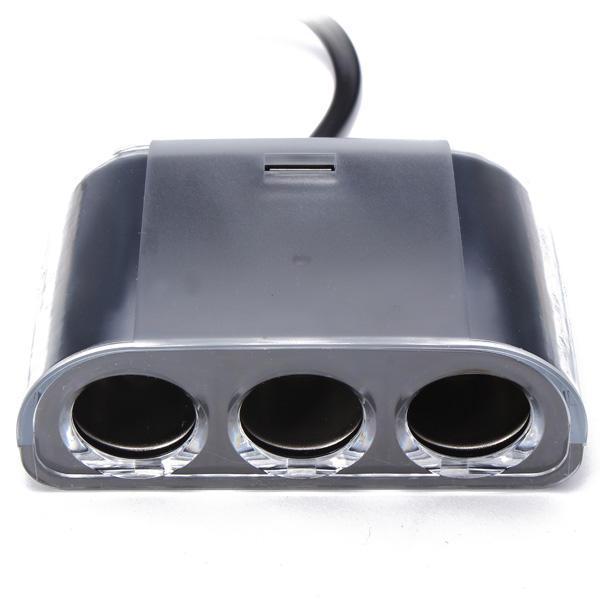 shopping ציוד אלקטרוני לרכב WF-076 120W 3 Way Car Cigarette Lighter Socket + 1 USB Interface