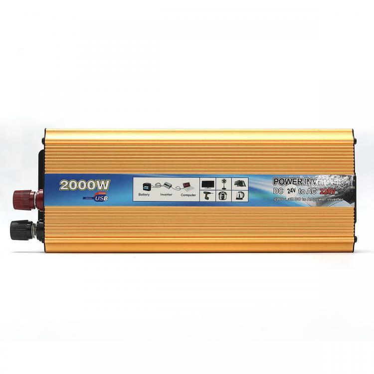 shopping ציוד אלקטרוני לרכב 2000W Portable Car Modified Sine Wave Power Inverter Converter DC 24V To AC 220V
