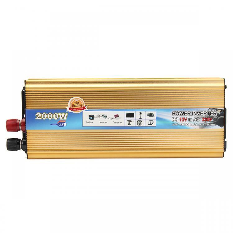 shopping ציוד אלקטרוני לרכב 2000W Power Inverter DC 12V to AC 220V Car Converter Adapter USB Charger Supply