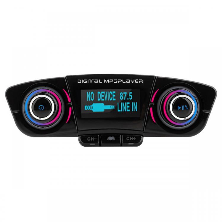 shopping ציוד אלקטרוני לרכב Wireless bluetooth Handsfree Voice Navigation Car Kit FM Transmitter MP3 Player USB Charger AUX