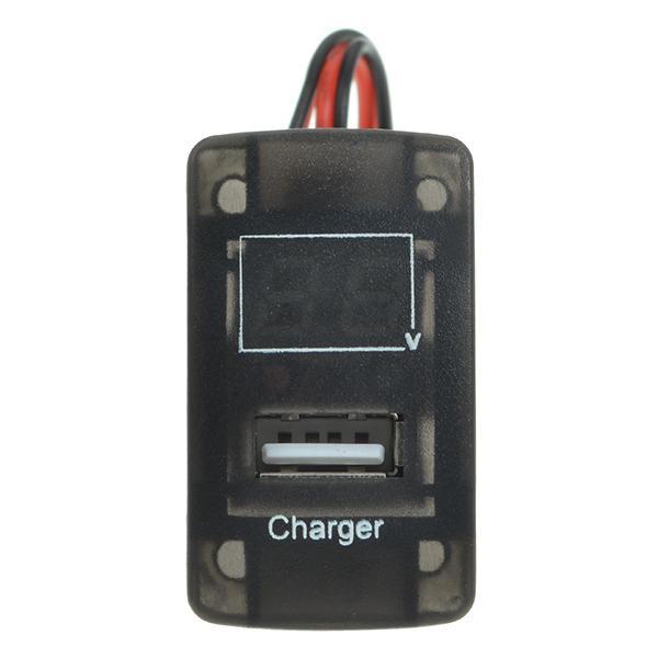 shopping ציוד אלקטרוני לרכב 5V 2.1A USB Port Dashboard Voltmeter Phone Charger for Honda