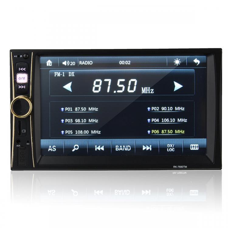 shopping ציוד אלקטרוני לרכב 6.6 Inch 2 DIN bluetooth Car Stereo MP5 Player FM Touch Screen Mirror Link Rear Camera