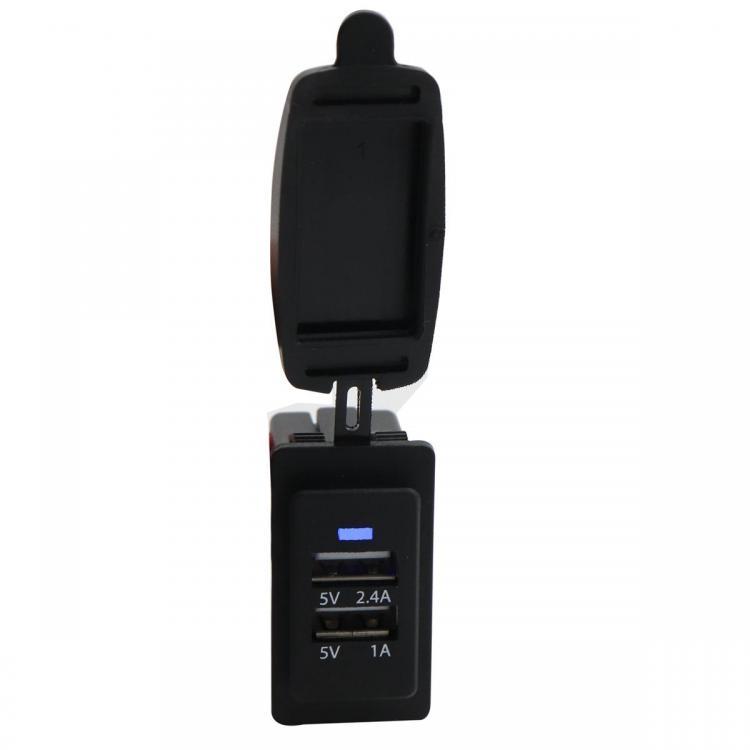 shopping ציוד אלקטרוני לרכב 5V 2.4A Dual USB Car Boat Fast Charger Socket Adapter for iPhone/HTC/SAMSUNG