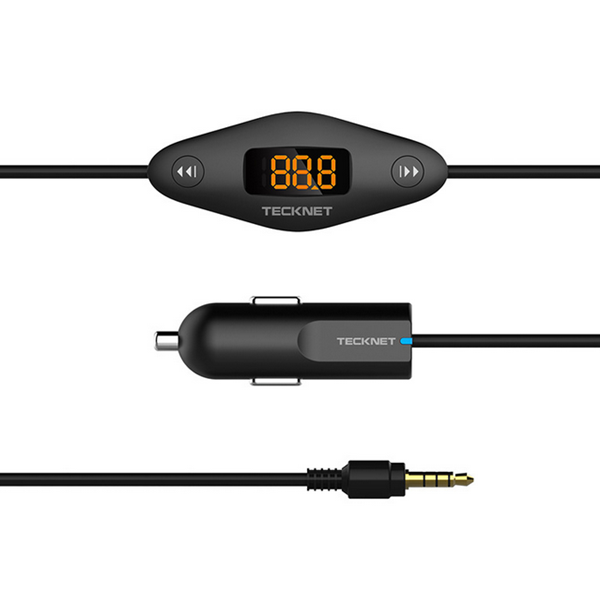 shopping ציוד אלקטרוני לרכב Car FM Transmitter Hands-free MP3 Player 3.5mm Headphone with Universal USB Car Charger