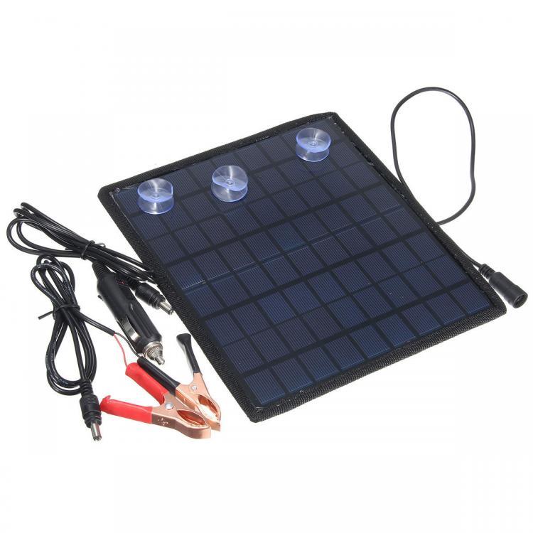 shopping ציוד אלקטרוני לרכב 18V 5.5W Portable Solar Panel Power Battery Charger for Car Boat Motorbike ATV