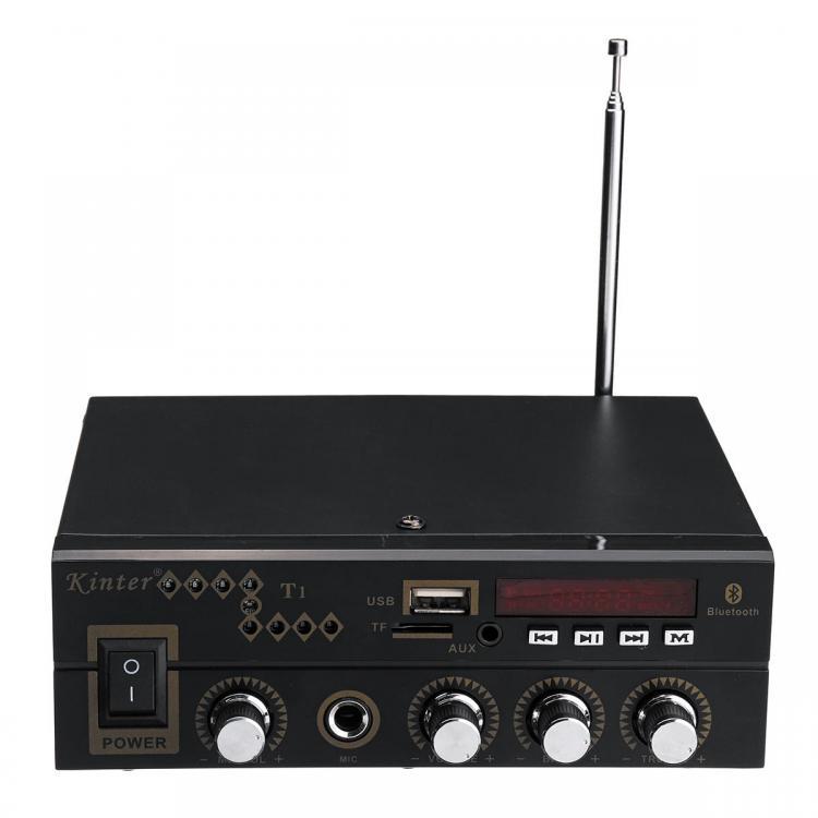shopping ציוד אלקטרוני לרכב 12V 220V European Standard Mini Car Digital Power Car Amplifier With bluetooth