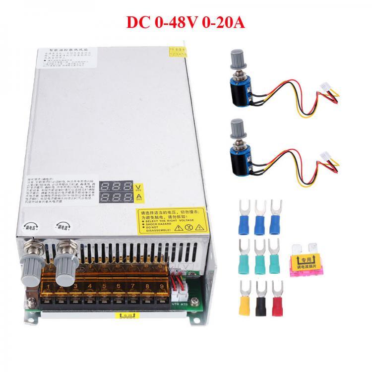 shopping ציוד אלקטרוני לרכב HJS 1000W Switching Power Supply SMPS Transformer AC 110/220V to DC 0-12/24/36/48V with Dual LCD Digital Display