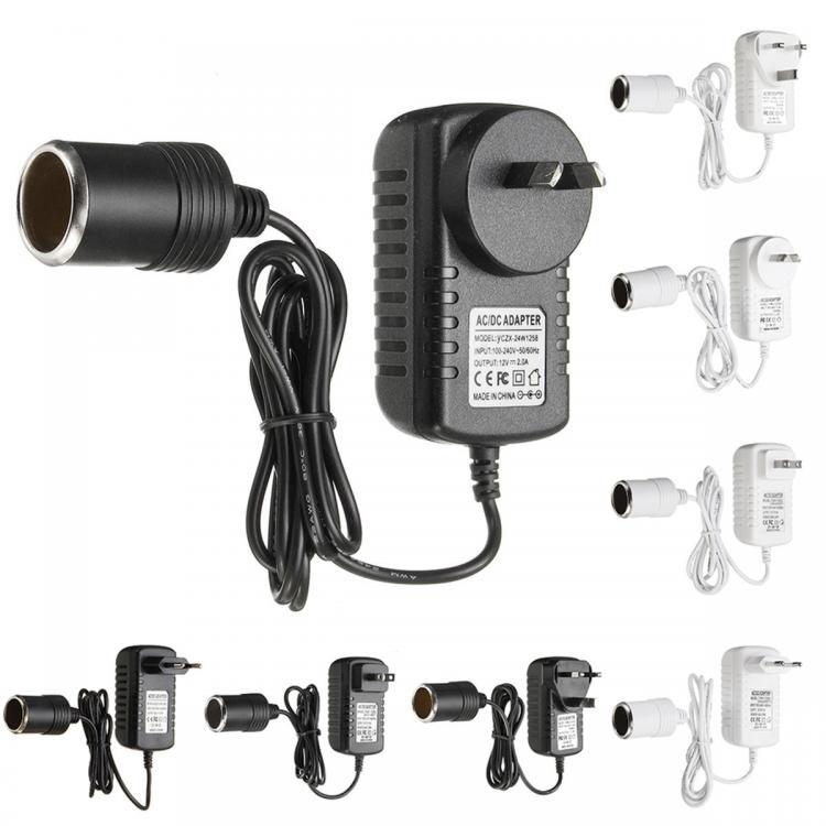 shopping ציוד אלקטרוני לרכב AC 100-240V 2A to DC 12V Car Lighter Power Adapter Voltage Converter Power Supply Socket