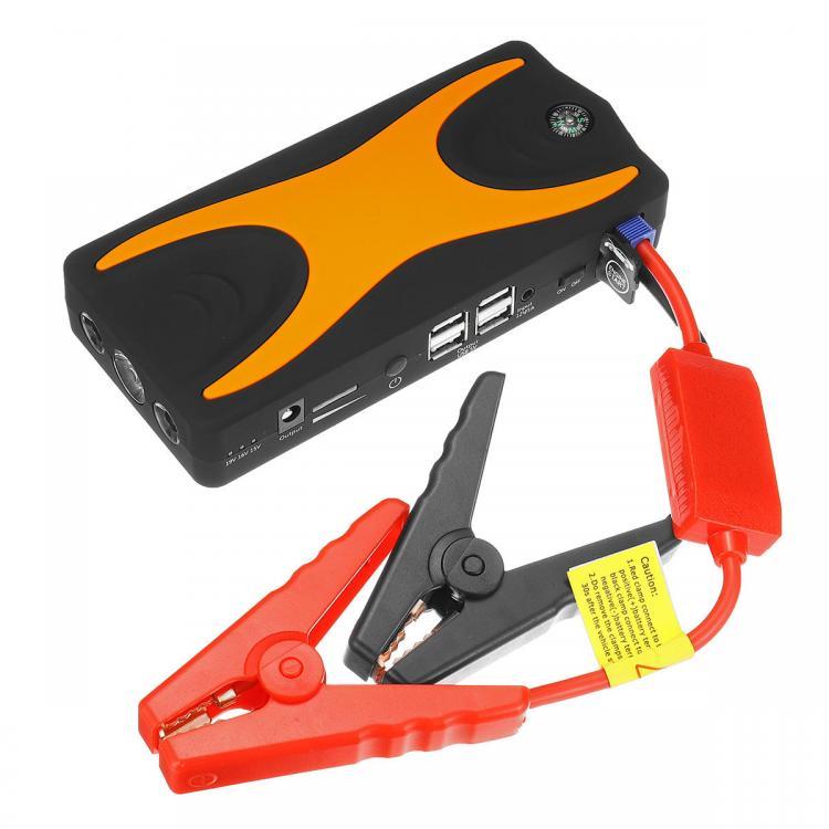 shopping ציוד אלקטרוני לרכב D28A Portable Car Jump Starter 12V 18000mAh Emergency Battery Booster with LED FlashLight Safety Hammer