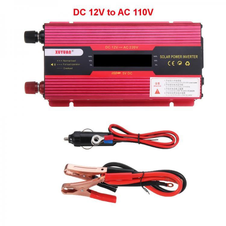 shopping ציוד אלקטרוני לרכב XUYUAN 4000W Solar Power Inverter DC 12/24V to AC 110/220V Modified Sine Wave Converter with LCD Screen for Car Home