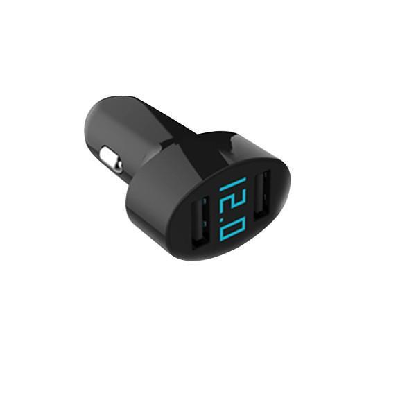 shopping ציוד אלקטרוני לרכב Car Dual Charger with Voltage Display Intelligent USB Output