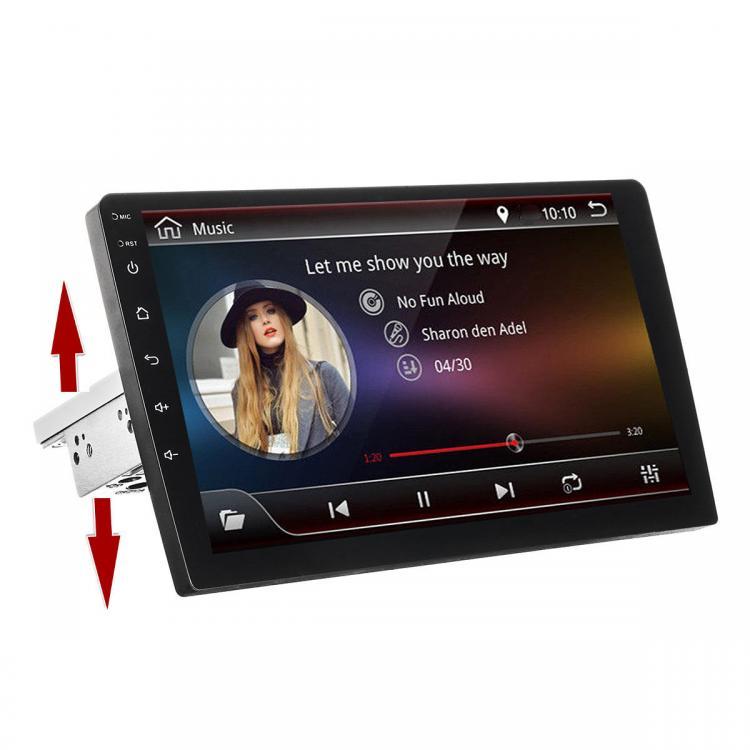 shopping מערכות שמע ומסכים לרכב 10.1 Inch 1 Din for Android 8.1 4 Core 1+16G Car Stereo Radio Multimedia Player Adjustable Touch Screen GPS Wifi bluetooth FM AM D
