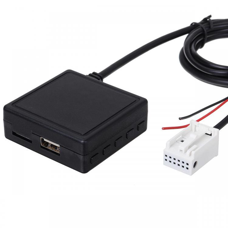shopping מערכות שמע ומסכים לרכב bluetooth Module HIFI Audio AUX Cable Adapter Microphone Support TF Card U Disk for Citroen Peugeot