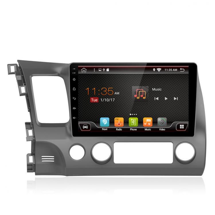 shopping מערכות שמע ומסכים לרכב YUEHOO 10.1 Inch for Android 9.0 Car MP5 Player 4+32G Stereo Radio GPS WIFI 4G bluetooth FM AM RDS for Honda Civic 2006-2011