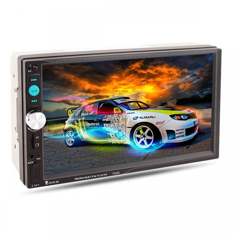 shopping מערכות שמע ומסכים לרכב 7023D 7 Inch 2 Din Car MP5 Stereo Player bluetooth Touch Screen FM Rear View Camera AUX