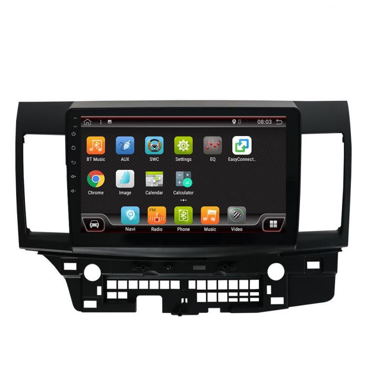 shopping מערכות שמע ומסכים לרכב YUEHOO 10.1 Inch 2 DIN for Android 9.0 Car Stereo 4+32G Quad Core MP5 Player GPS WIFI 4G FM AM RDS Radio for Mitsubishi Lancer