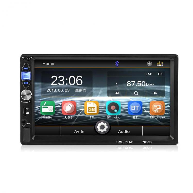 shopping מערכות שמע ומסכים לרכב 7 Inch 7035B 1024*600 Car MP3 MP4 MP5 FM Radio bluetooth Player