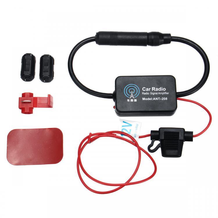 shopping מערכות שמע ומסכים לרכב 12V Universal Auto Car Radio FM Antenna Signal Amplifier Booster with Clip