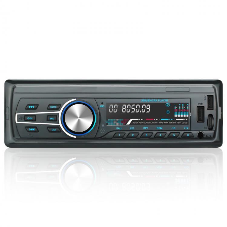 shopping מערכות שמע ומסכים לרכב Universal Car 1Din Stereo Radio Receiver Auto MP3 Player Support bluetooth Hands-free FM With USB SD