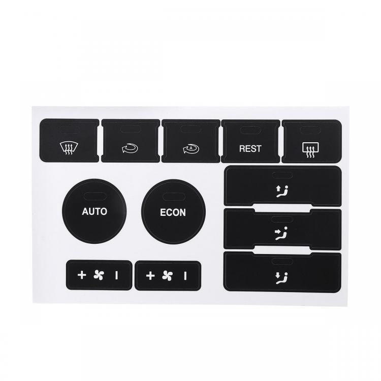 shopping מערכות שמע ומסכים לרכב Matte Black Car Climate Control Button Repair Decals Stickers For VW Volkswagen Touareg 2004&ndash;2009
